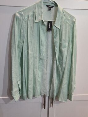 Express Womens Mint Green Lightweight Shirt